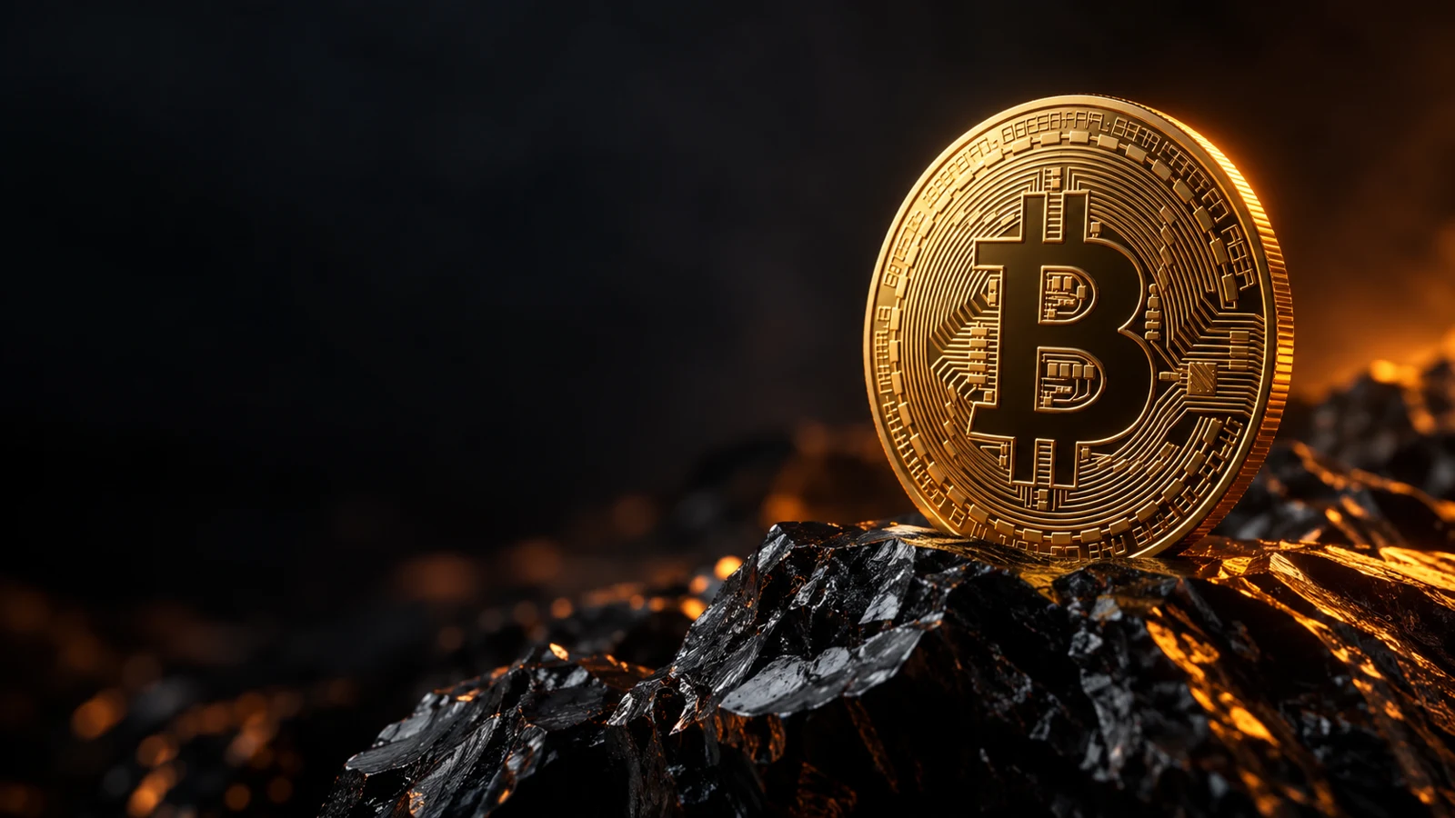 Golden Bitcoin coin